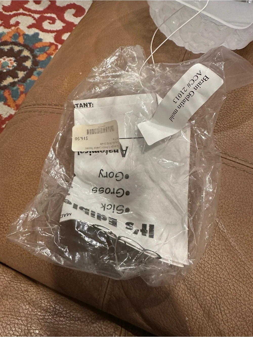 BNWT- Clear Plastic Brain & Heart Molds